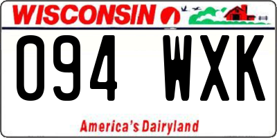 WI license plate 094WXK