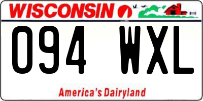 WI license plate 094WXL