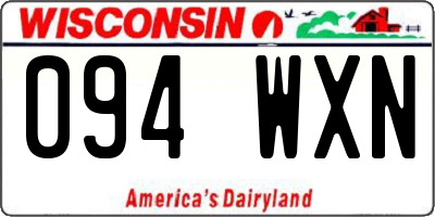 WI license plate 094WXN