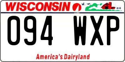 WI license plate 094WXP