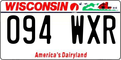 WI license plate 094WXR