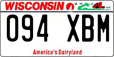 WI license plate 094XBM