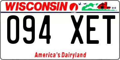 WI license plate 094XET