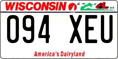 WI license plate 094XEU