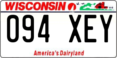 WI license plate 094XEY