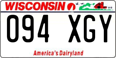 WI license plate 094XGY