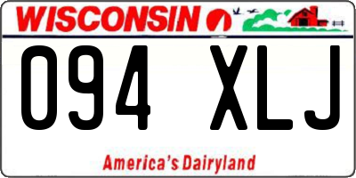 WI license plate 094XLJ