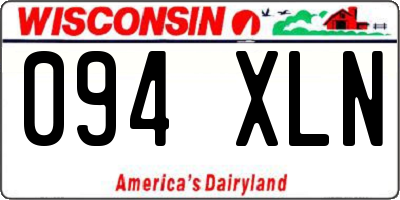 WI license plate 094XLN