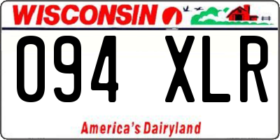 WI license plate 094XLR