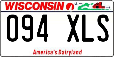 WI license plate 094XLS