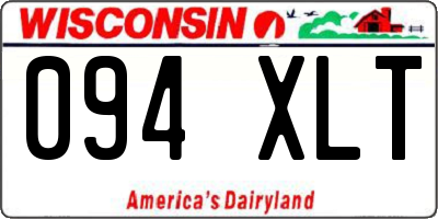 WI license plate 094XLT