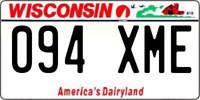 WI license plate 094XME