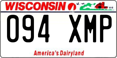 WI license plate 094XMP