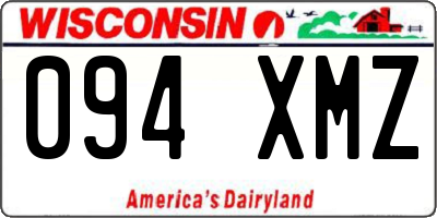 WI license plate 094XMZ