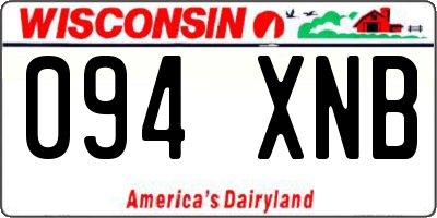 WI license plate 094XNB