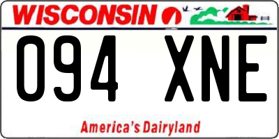 WI license plate 094XNE