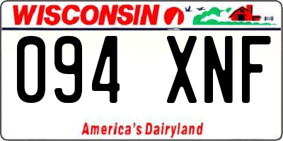 WI license plate 094XNF