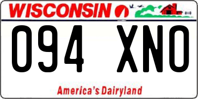 WI license plate 094XNO