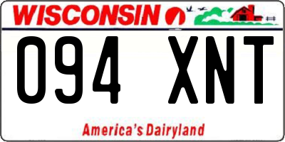 WI license plate 094XNT