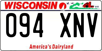 WI license plate 094XNV