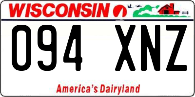 WI license plate 094XNZ