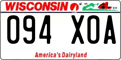 WI license plate 094XOA