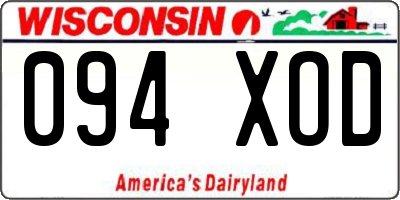 WI license plate 094XOD