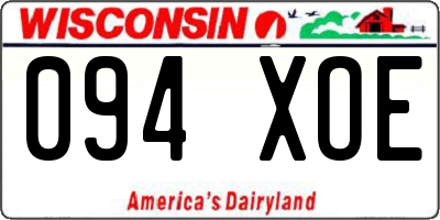 WI license plate 094XOE