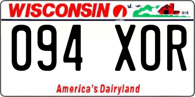 WI license plate 094XOR