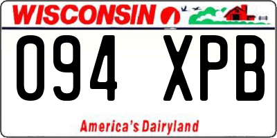 WI license plate 094XPB