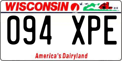 WI license plate 094XPE