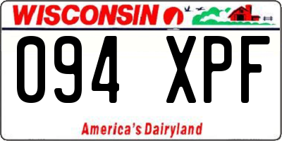 WI license plate 094XPF