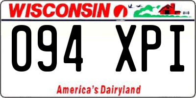 WI license plate 094XPI