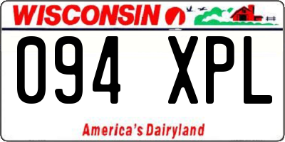 WI license plate 094XPL