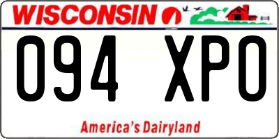 WI license plate 094XPO