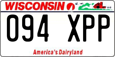 WI license plate 094XPP