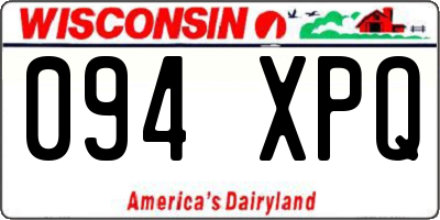 WI license plate 094XPQ