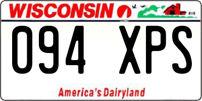 WI license plate 094XPS