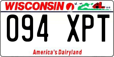 WI license plate 094XPT