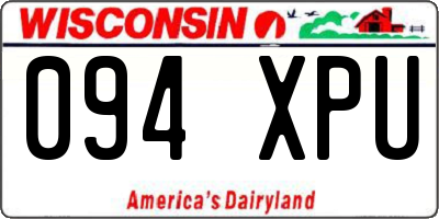 WI license plate 094XPU