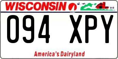 WI license plate 094XPY