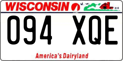 WI license plate 094XQE