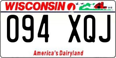 WI license plate 094XQJ