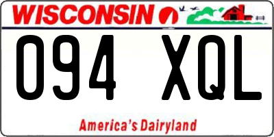 WI license plate 094XQL
