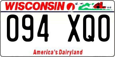 WI license plate 094XQO