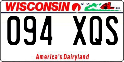 WI license plate 094XQS