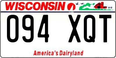 WI license plate 094XQT