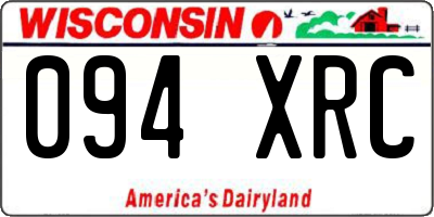 WI license plate 094XRC