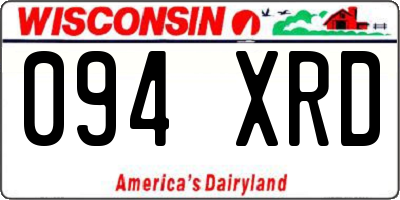 WI license plate 094XRD
