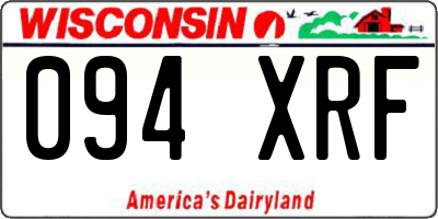 WI license plate 094XRF